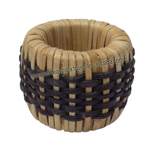 Porte-serviette en rotin noir et naturel créatif prix usine Offre Spéciale pour décoration de table de mariage et de fête - Product Image 1