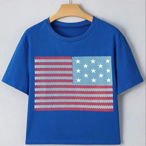 Vente en gros de t-shirts à col ras du cou personnalisés pour femmes, coupe ajustée, surdimensionnés, respirants, à manches courtes et décontractés de haute qualité, été 2025 - Product Image 1