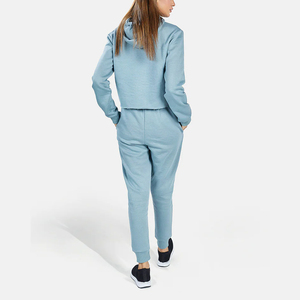 Conjunto Deportivo de Dos Piezas para Mujer, para Gimnasio y Entrenamiento de Invierno, 100% Algodón, Elástico en Cuatro Direcciones, Transpirable, Color Personalizado - Product Image 2