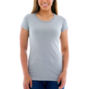 Camiseta deportiva de manga corta con logotipo personalizado y precio al por mayor para mujer, Color sólido, respetuosa con el medio ambiente, alta calidad de exportación de BD - Product Image 1