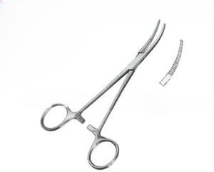 คีมหนีบหลอดเลือดแบบโค้ง Kelly Delicate Hemostatic Forceps ขนาด 14 ซม. ทำจากสแตนเลสสตีล พร้อมระบบล็อคแบบ Ratchet สำหรับการผ่าตัด - Product Image 5