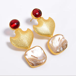 ต่างหูทำด้วยมือชุบทอง18K แฟชั่นผู้หญิงขายส่งผู้ผลิตอัญมณีที่กำหนดเองผู้ผลิตเครื่องประดับโบราณ - Product Image 2