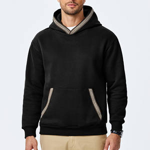 2025 Venta al por mayor logotipo personalizado bordado Streetwear sudaderas con capucha fabricante Drop Shoulder French Terry Cropped Boxy Hoodies para hombres - Product Image 2