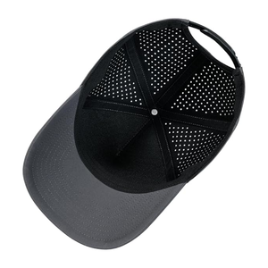 Sombrero deportivo de rendimiento impermeable de 5 paneles personalizado de alta calidad, gorras de golf de LICRA de poliéster transpirable con logotipo de diseño de corte láser - Product Image 4