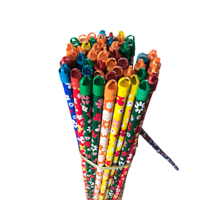Factory <b>promotional</b> cleaning <b>tools</b> Natural Supply Wooden Broom Handle Flower And Dotted Cheap Price Wholesale - Product Image 5