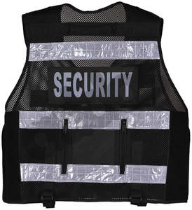 100% Polyester ANSI Class 2 Tactical Safety <b>Vest</b> for <b>Men</b> with Customized Logo <b>Black</b> Reflective Workwear - Product Image 3
