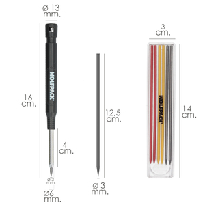 Matita da carpentiere meccanica con 6 ricariche - Product Image 4