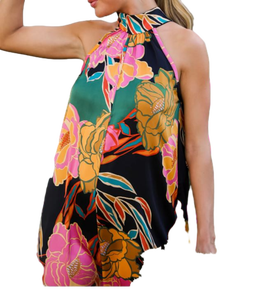 Vestido Maxi Floral Negro de Alta Calidad, Diseño Fluido, Uso Diario Profesional e Informal, Venta al por Mayor Ética desde Surat, India - Product Image 4