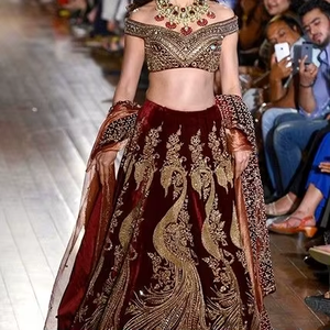 STYLISH--STUNNING-novia-bonito vestido KOTI con LEHENGA, con adornos de cuentas de cristal, trabajo de piedra para boda = 2021 - Product Image 6