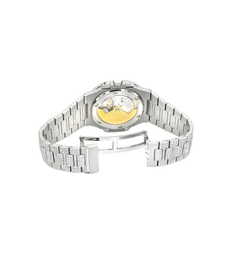 Movimiento mecánico de lujo moderno, banda de cristal de acero inoxidable, reloj de moda antiguo Unisex, sin resistencia al agua - Product Image 2