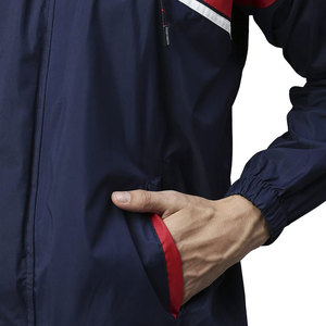 Vestes de pluie d'extérieur en nylon pour hommes, vestes de pluie à capuche en maille intérieure de couleur unie pour hommes - Product Image 5