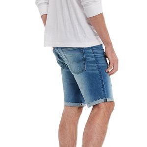 กางเกงยีนส์ขาสั้นของผู้ชายแบบวินเทจผ้าขนแกะสไตล์สตรีทแบบกำหนดเอง2025รูปแบบสีทึบมีกระเป๋าเป็นมิตรกับสิ่งแวดล้อม - Product Image 4