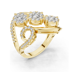 Anillo de Diamantes de Laboratorio de 1.298 CT para Mujer, Claridad VVS-VS, Diamante CVD, Oro de 18KT, 14KT, 10KT y Plata 925, Oro Rosa, Amarillo, Blanco - Product Image 5