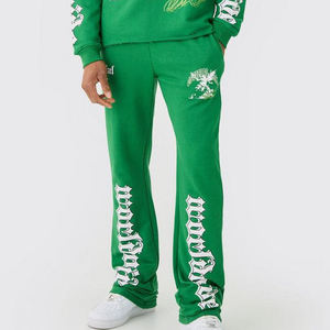 <b>Mens</b> Winter Tracksuit Solid Hoodie Sweatpants & Jogger Set with Chest Graphic Print Plus Size Cargo Pants - Product Image 4