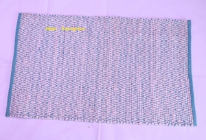 Recién llegado, alfombras de trapo de oración de retales Chindi únicas, Alfombra de algodón hecha a mano para espacios habitables, entradas, Felpudo con patrón novedoso - Product Image 4