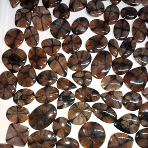 100% naturel Chiastolite semi-précieux Cabochon lisse cristal de Quartz poli pour la guérison des pierres précieuses en vrac Chiastolite Cabochon - Product Image 2