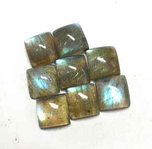 Labradorite naturelle Cabochon carré dos plat pierres précieuses en vrac 3x3mm à 15x15mm pierres de fabrication de bijoux - Product Image 3