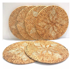 Platos hechos a mano de ratán PARA CENA, placa de carga de ratán, personalizable - Product Image 4