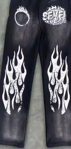 Survêtement sérigraphié pour hommes de haute qualité Logo personnalisé Street Wear français éponge Stone Wash Survêtements pour hommes survêtement Vintage - Product Image 6