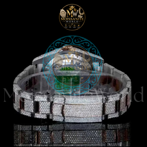 Top Quality Moissanite <b>Watch</b> <b>Men</b> Luxury Iced Out Diamond Automatic <b>Watch</b> Leather Strap <b>Waterproof</b> Business Casual Relogio - Product Image 3