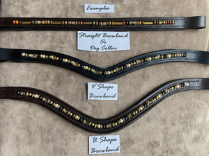 Brida Ecuestre de Cuero de Alta Calidad con Diadema Acolchada Suave de Cinco Hileras de Diamantes de Imitación, Equipo Personalizable y Duradero para Caballos - Product Image 3