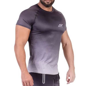 เสื้อยืดแฟชั่นใหม่น้ำหนักเบาผ้าแห้งเร็วและเบาออกแบบได้เองสำหรับใช้ออกกำลังกายกลางแจ้ง - Product Image 4