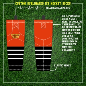 Maillot d'équipe de hockey sur glace pour homme avec broderie Offre Spéciale les coquilles de pantalon de gardien de but et les chaussettes de maillot - Product Image 4