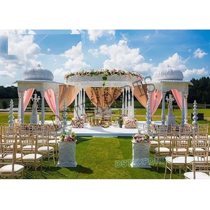 Elegante Mandap para Ceremonia de Boda, Estilo Raj Mahal, Mandap Indio para Bodas al Aire Libre con Templo, Mandap de Fibra Blanca para Bodas, Venta en Australia - Product Image 1