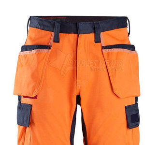 Pantalones de Trabajo de Algodón Reflectantes de Alta Visibilidad, Transpirables y Resistentes al Fuego, de Buena Calidad, Diseño Personalizado, Certificación CE, en Venta - Product Image 5