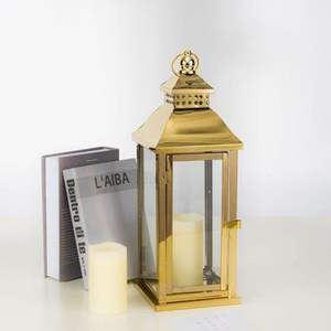 Lanterne en acier inoxydable conçue pour une décoration intérieure unique et un éclairage d'ambiance chaleureux au style moderne - Product Image 2