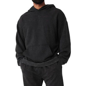 Meilleure vente de sweats à capuche délavés à l'acide pour hommes pull-over à capuche Hip Hop Logo hommes vêtements quotidiens hiver sweat à capuche délavés à l'acide meilleur prix - Product Image 3