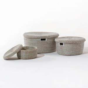 Contenedor cilíndrico de pasto marino, contenedores de almacenamiento de alta calidad, cestas de material natural para el hogar - Product Image 4