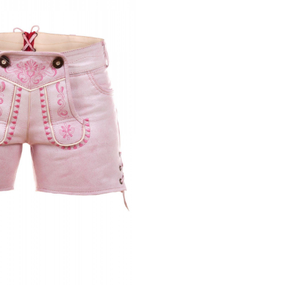 Fabricación de fábrica Sheep Nappa Bavarian Short Custom Lederhosen Shorts Mujeres Hecho en Pakistán - Product Image 5