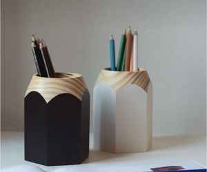 Boîte de rangement de bureau en bois pour crayons et fournitures de papeterie - Product Image 3