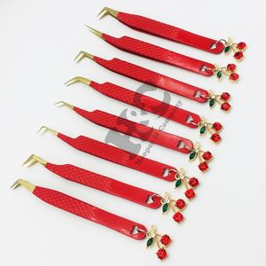 Pinzas Profesionales para Extensión de Pestañas Postizas con Logotipo de Visón y Dije de Cereza, Pinzas de Acero Inoxidable Finas, Duraderas y Sostenibles, MOQ Bajo - Product Image 5