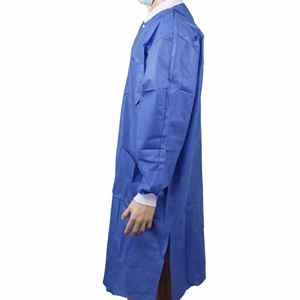 Cómoda bata de hospital desechable Unisex 100% Mezcla de algodón o poliéster Ropa para pacientes con Cierre trasero para uso médico - Product Image 6