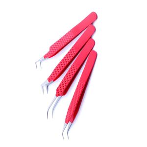 Pinces à épiler professionnelles pour extensions de cils avec nouveau design de poignée, pointe pointue, pinces en acier inoxydable personnalisées - Haute qualité - Product Image 5