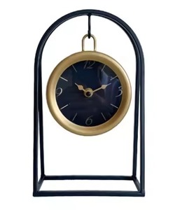 Vajilla de hierro de diseño moderno, reloj de mesa, reloj decorativo para dormitorio, hogar, Hotel, reloj de mesa de Metal - Product Image 1