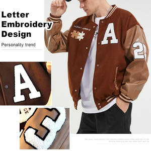 Veste bomber universitaire décontractée unisexe d'hiver Y2K brodée sur le devant, coupe-vent, respirante, style baseball, GK - Product Image 4