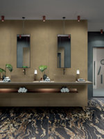 Grandes dalles de carrelage Gres effet marbre noir Taurus, pleine masse, finition naturelle LUX, surface 100% Made in Italy, épaisseur 6mm