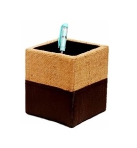 Soporte para rotuladores de yute, portalápices de aspecto moderno de alta calidad para oficina y mesa escolar, venta al por mayor - Product Image 3