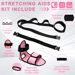 Correa de Estiramiento de Pies Ajustable OEM Personalizada para Yoga, Cinturón de Estiramiento de Piernas para Pilates, Rehabilitación, Fisioterapia y Entrenamiento - Product Image 4