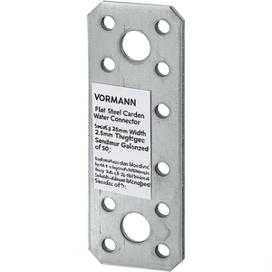 Connecteurs d'eau de jardin en acier plat VORMANN, longueur 96 mm, largeur 35 mm, épaisseur 2,5 mm, galvanisés Sendzimir, lot de 50 - Product Image 3