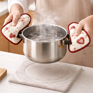 Maniques en coton de qualité supérieure résistantes à la chaleur, motifs imprimés personnalisés, approvisionnement en gros en provenance d'Inde - Product Image 3