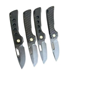 سكين قابل للطي تكتيكي EDC بمقبض G10 ومحمل كروي، شفرة D2 عالية الصلابة مطلية بتقنية PVD - Product Image 4