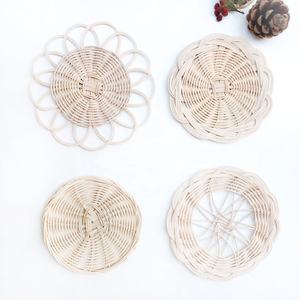 Ensembles de salle à manger classiques caboteur en rotin napperon tissé tapis tampons pour café thé boisson assiettes tasses soucoupes meubles classiques cadeaux - Product Image 5