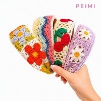Serre-têtes fleuris faits main au crochet, accessoires décoratifs en tricot, jolies créations en fil, décoration intérieure et cadeaux