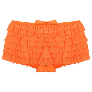 <b>Women's</b> <b>Plus</b> <b>Size</b> Loose Sexy Tiered Ruffle Knickers Mid Waist Pumpkin Lace Clubwear <b>Shorts</b> Sweet Victorian Bloomers Hot <b>Shorts</b> - Product Image 5