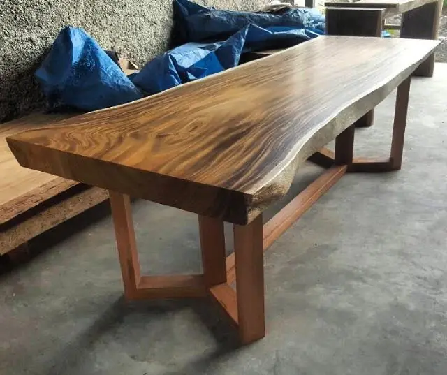 Luxe Eettafel Van Rozenhout Effen Natuurlijke Kleur Voor Eetkamer Meubels En Appartementsmeubilair