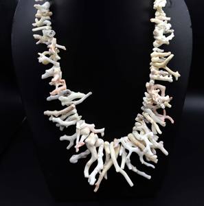 Collar Japonés de Coral Blanco, Cuentas de Palo Pulidas de 18 Pulgadas, Joyería de Rama Blanca Natural para Fiesta con Perla como Piedra Principal - Product Image 5